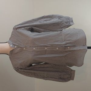 Size 00. J. Crew Stripes Blue Long Sleeve Button Down (New/Never Worn)